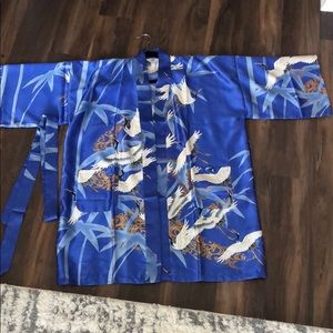 Asian robe with beautiful rare red crowned crane